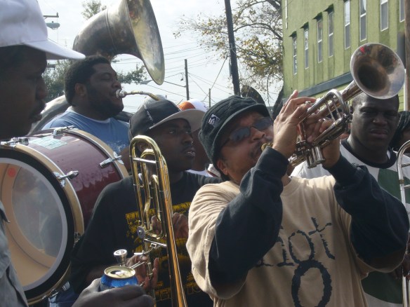 Trumpeter Raymond Williams with the Hot 8 Brass Band - photo © Matt Sakakeeny.