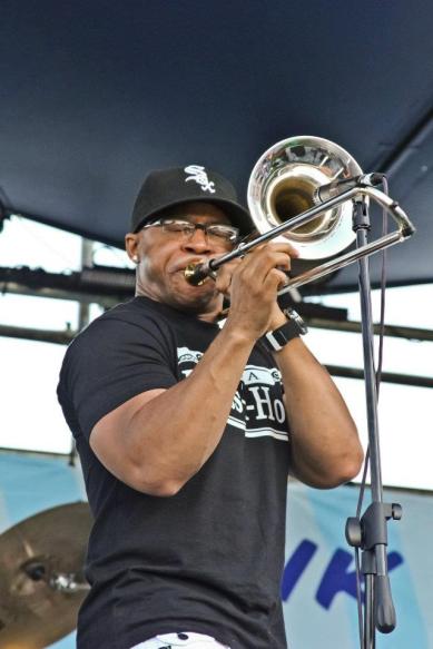 Winston with the Brass-A-Holics in April 2012.